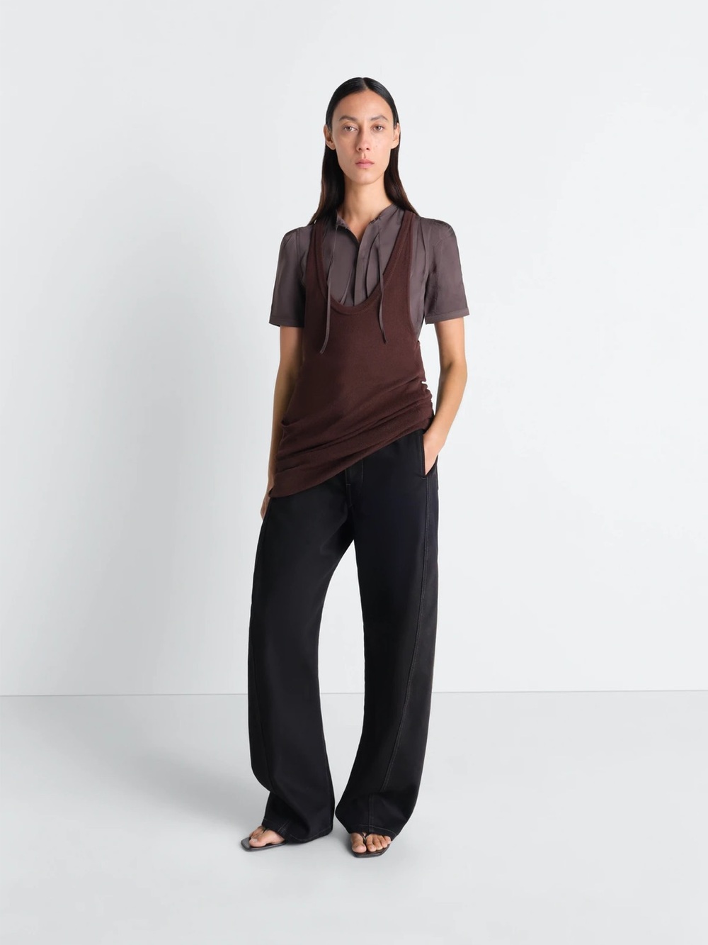Lemaire TWISTED BELTED PANTS IN DENIM
